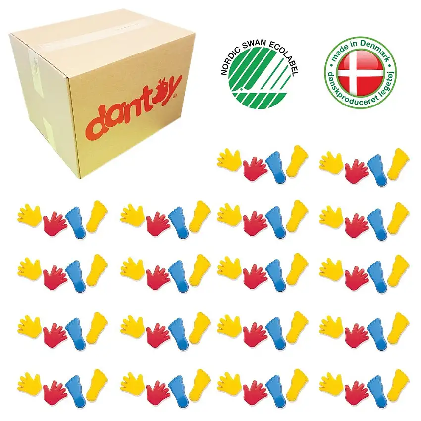 1 Kasse med 72 stk Svanemærkede Dantoy Sandforme - Hænder & Fødder - 12 cm - Fra