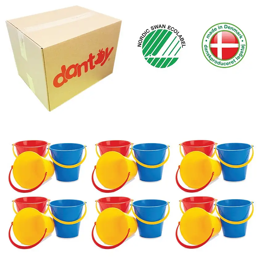 1 Kasse med 24 stk Svanemærkede Dantoy Spande - 2,5L - H:17 cm.