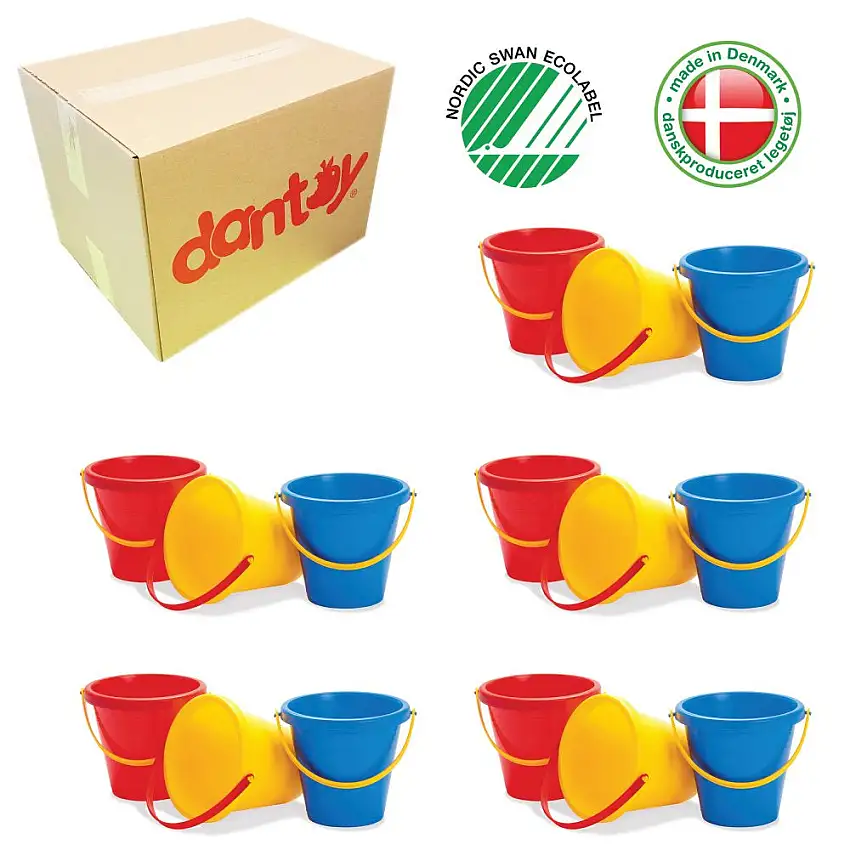 1 Kasse med 15 stk Svanemærkede Dantoy Spande - 2,5L - H:18 cm.