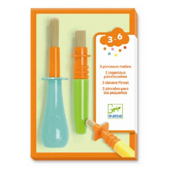 Djeco Penselsæt 3 stk. smarte pensler
