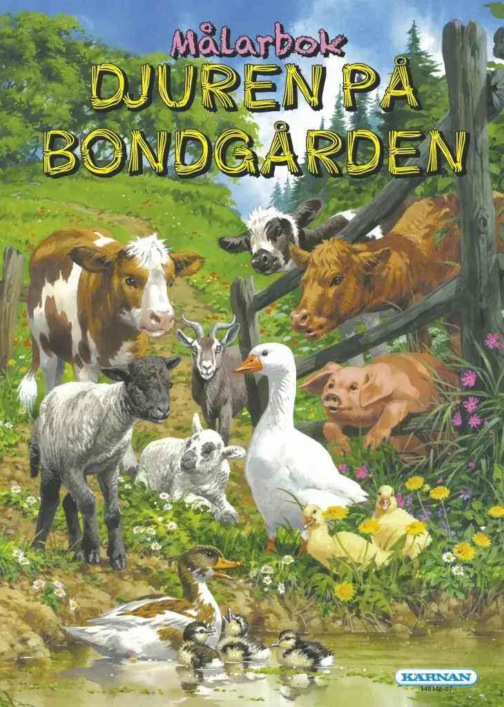 Dyrene på gården malebog, 48 sider